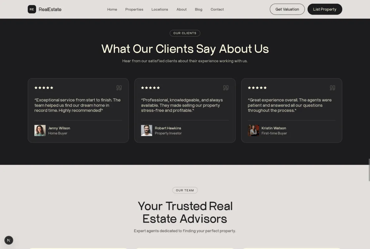 HAJSTER REALTORS website preview